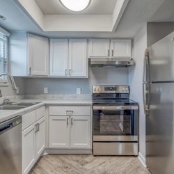 kitchen view at Bayside Villas